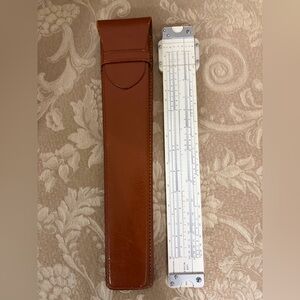 LUTZ Lutz Slide Rule No. 102 S Brown Leather Case Vintage PreOwned Estate Sale